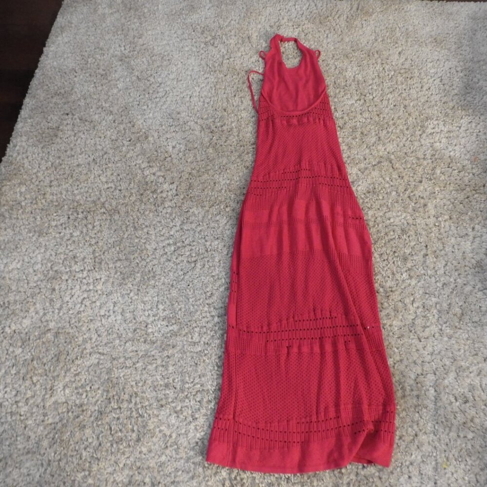 Esteban Cortazar Pink Crochet Bodycon Midi Dress S (US 4) - Picture 12 of 12